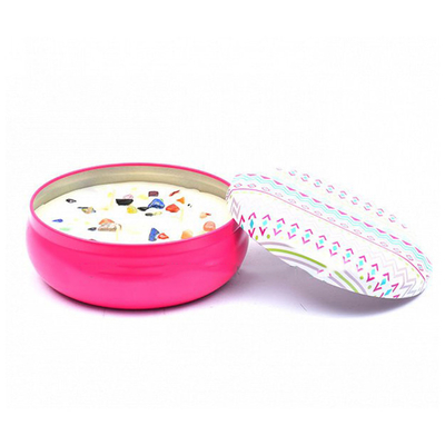 8oz Hộp đựng nến có hoa văn rỗng Phòng ngủ với ánh sáng nến lãng mạn có nắp đậy