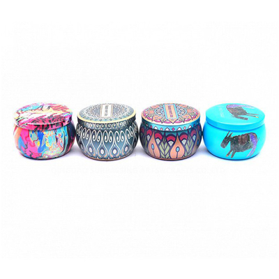 Nến nhôm thiếc nhỏ độc đáo có trang trí bằng đá 120g