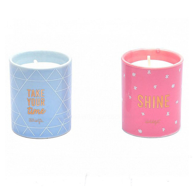 Sáp Đậu Nành Màu Hồng Xanh Nến Gốm Lớn Trong Nồi Gốm 16oz