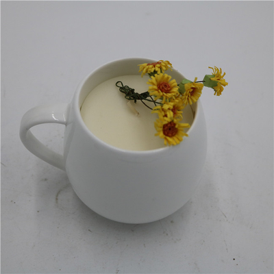 6oz Đơn giản Màu trắng Thiên nhiên Thiên nhiên Nến Dầu đậu nành Hũ đựng Dầu thơm