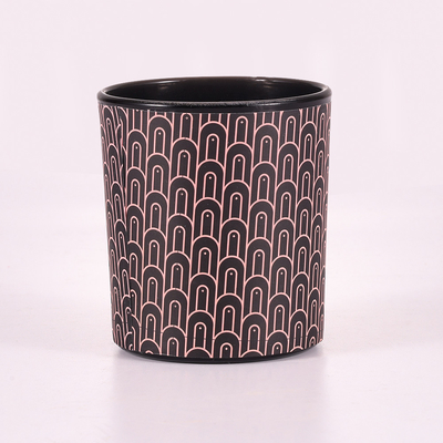 Aroma Home Vanilla Đậu nành Sáp Lọ Thủy tinh Nến Thơm Đen 8oz