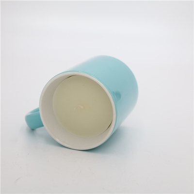 Aroma Home Tách Trà Tròn Màu Xanh Sáng Bóng Nến Gốm Sứ Thơm 5.5oz