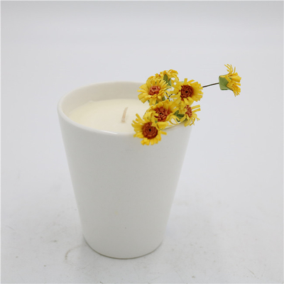 Hương thơm tại nhà Tách trà bằng gốm Nến đậu nành Thơm Mờ Trắng 7oz