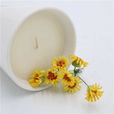 Hương thơm tại nhà Tách trà bằng gốm Nến đậu nành Thơm Mờ Trắng 7oz