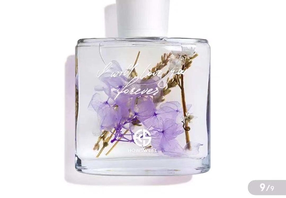 Bộ khuếch tán hương thơm trong phòng bằng cây sậy 100ml với trang trí hoa khô