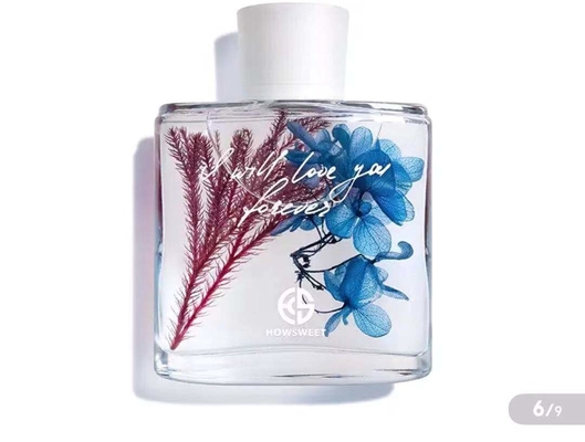 Bộ khuếch tán hương thơm trong phòng bằng cây sậy 100ml với trang trí hoa khô