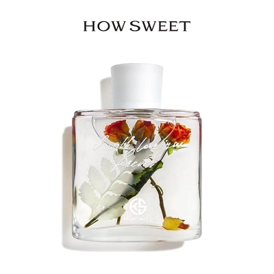 Bộ khuếch tán hương thơm trong phòng bằng cây sậy 100ml với trang trí hoa khô