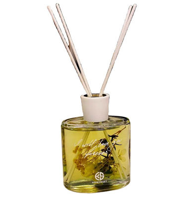 Bộ khuếch tán hương thơm trong phòng bằng cây sậy 100ml với trang trí hoa khô