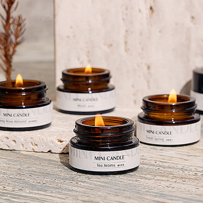 Aroma Mini Amber Glass 3oz Mason Jar Nến cho giấc ngủ Spa